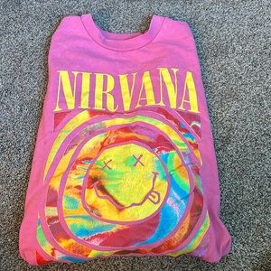 nirvana multi colored crew